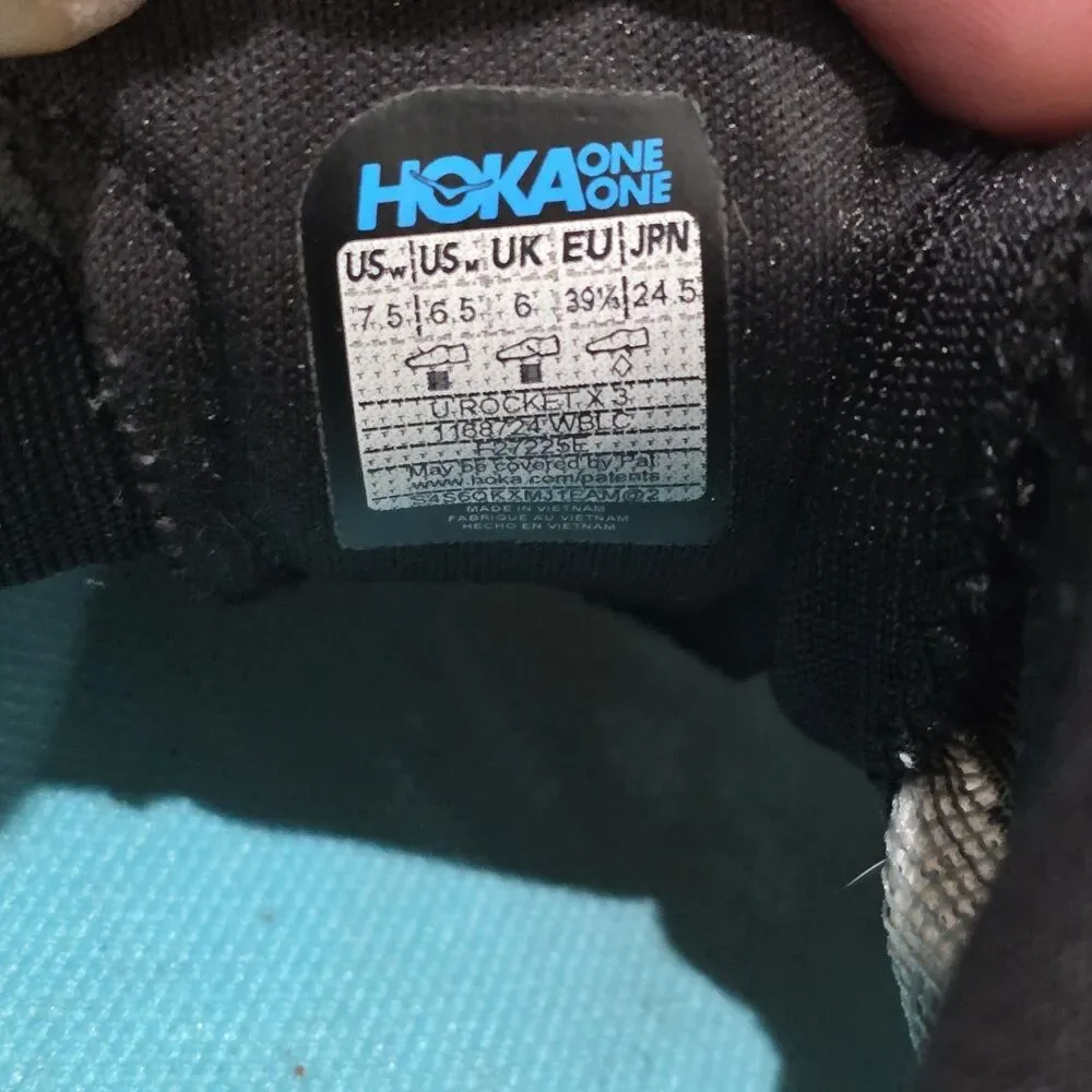 Hoka One Rocket U X3 Women's 7.5 Blue Gray Running Athletic Shoes